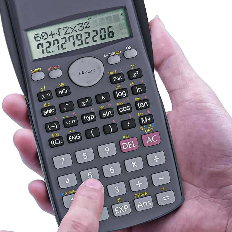 Calcolatrice Scentifica a 12 Cifre per Scuole Tecniche, Affari, Ufficio, Ingegneria