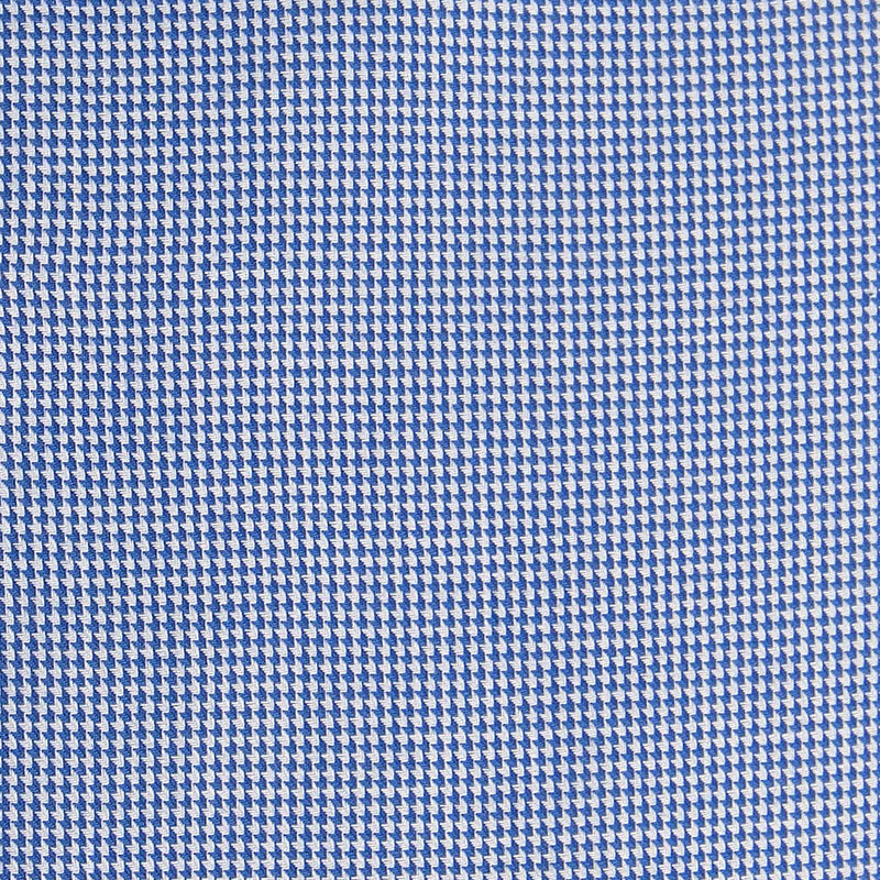 Camicia Blu da Uomo Dan John con Fantasia Micro Pied de Poule - Slim Fit