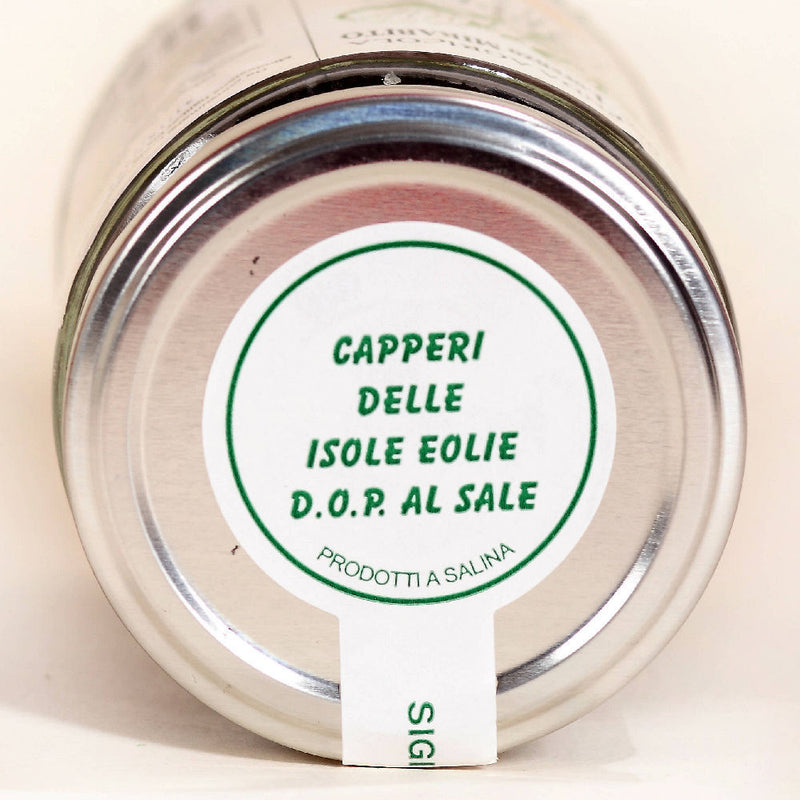 2,4 Kg di Capperi DOP delle Eolie Medi al Sale Marino di Sicilia - Set da 12 Vasetti da 200 Grammi cad.