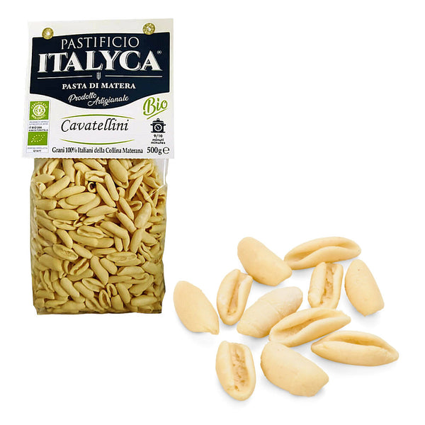 Cavatellini Lucani Artigianali con Grano 100% Italiano - Pasta Biologica Certificata di Matera - Pacco da 500 g