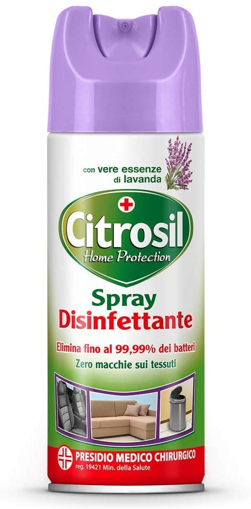 12 Pezzi Spray Disinfettante Citrosil Home Protection Da 300ml Elimina Fino a 99,99% Dei Batteri Zero Macchie Sui Tessuti