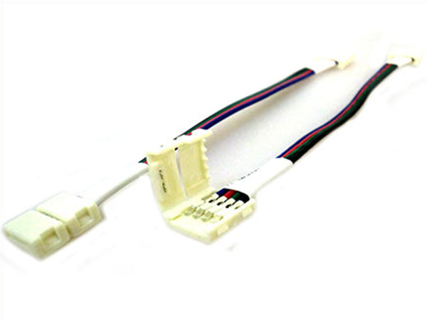 4 PZ Connettore 10mm Per Collegare Due Strip Led Smd RGB 5050 Senza Saldare