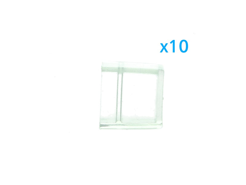 10 PZ Gommini PVC Termine Morbida 10X6 mm Per Chiusure Striscia Bobina Led Impermeabile