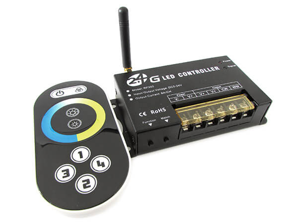 Led Dimmer CCT 2.4G Color Temperature Controller Centralina Wireless Per Controllo Luminosita e Colorazioni Bianco Freddo e Caldo RF202