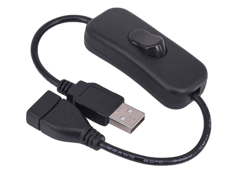 2 PZ Cavo Prolunga USB con Interruttore on/off a Bilanciere