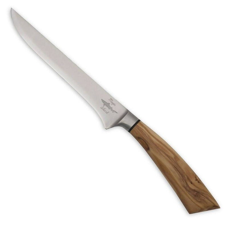 Coltello da Cucina per Disossossare Forgiato Professionale con Lama in Acciaio e Manico in Legno - Made In Italy - Magic Shark