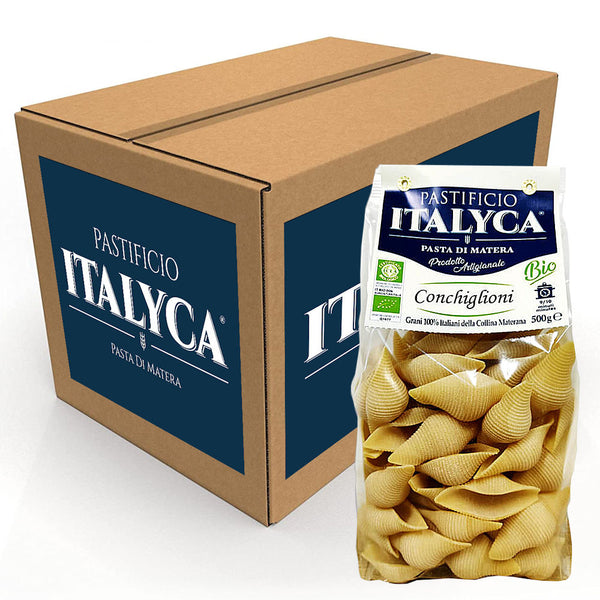 Confezione da 10 Pacchi di Pasta di Matera Biologica Artigianale - Conchiglioni Lucani di Grano Italiano - 5 Kg