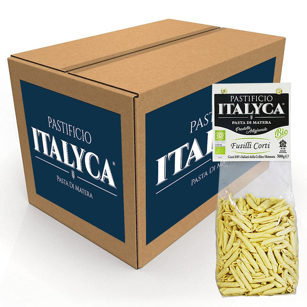 Confezione da 15 Pacchi di Fusilli Corti di Matera - Pasta Artigianale Biologica Certificata 100% Grano Italiano