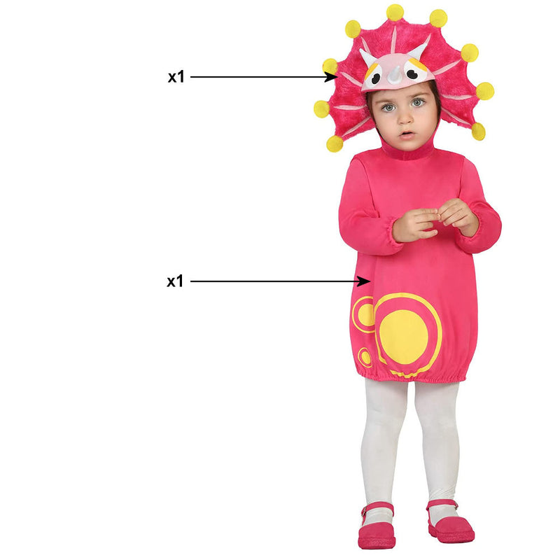 Costume di Carnevale per Bambine Prima Infanzia da Draghetto Rosa