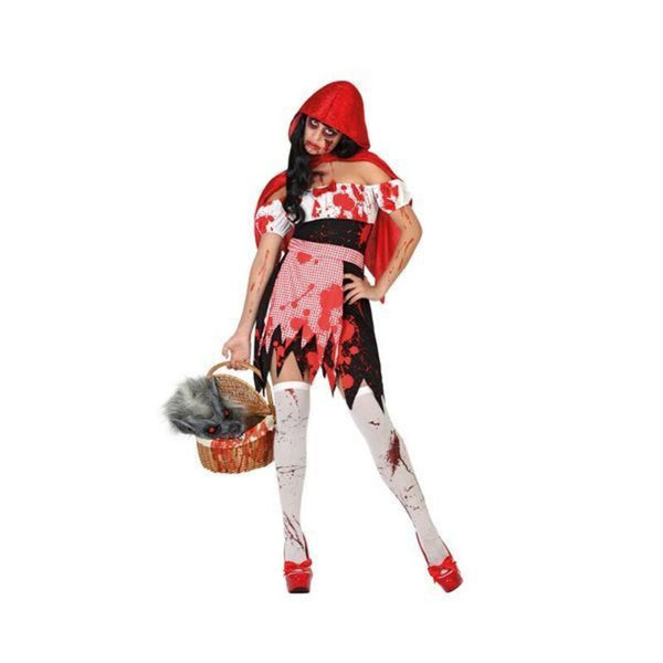 Costume di Halloween per Donna Adulta da Capuccetto Rosso con Sangue