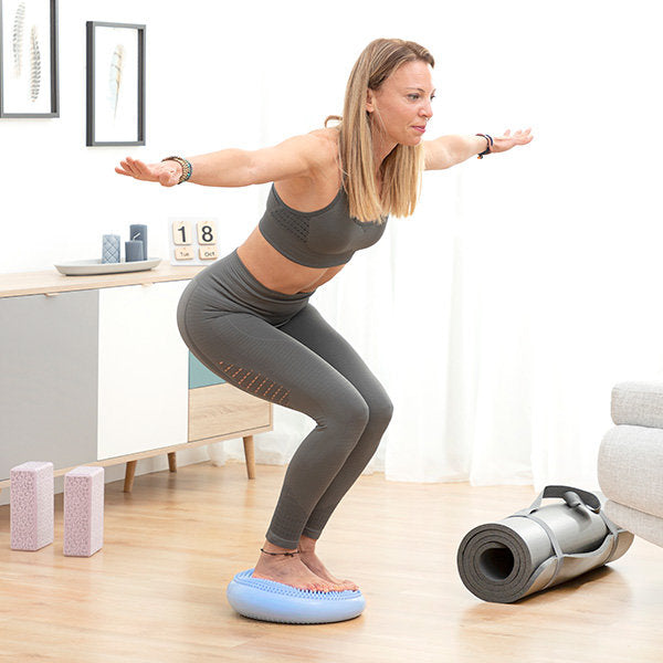 Cuscino Fitness di Equilibrio con Pompa Per esercizi Fisici e Yoga Cushport InnovaGoods
