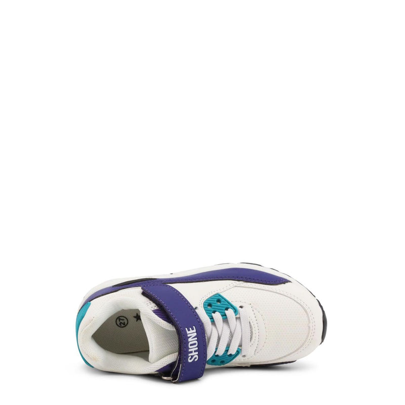 sneakers bambina - scarpe sportive in ecopelle shone bianche e viola