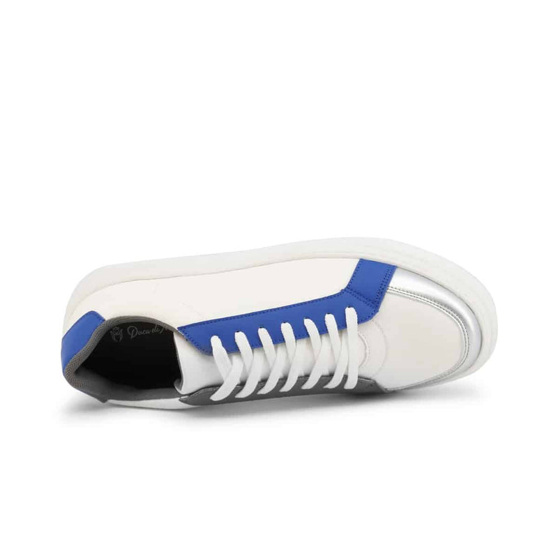 Scarpe Sneakers Sportive da Uomo Duca di Morrone Bianche e Blu