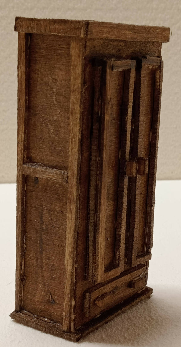 Armadio in Miniatura per Statuine 10-12 cm Fatto a Mano in Legno