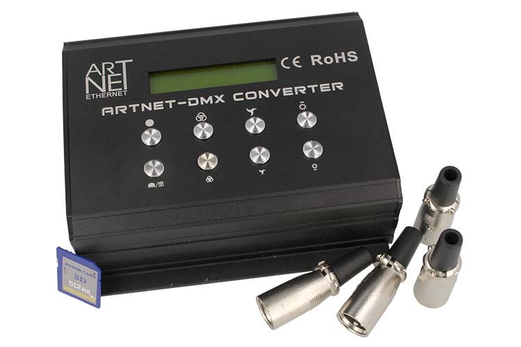 ArtNet DMX Converter Con SD Card 12V 4 Canali DMX-512