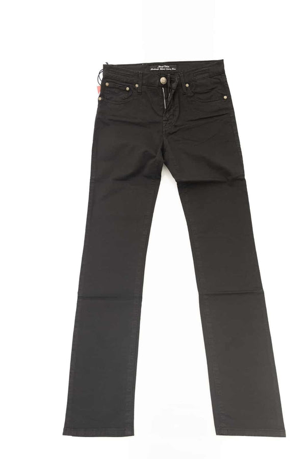 Jeans Donna Neri Slim Fit a Gamba Dritta Jacob Cohen in Cotone e Elastan - Made in Italy