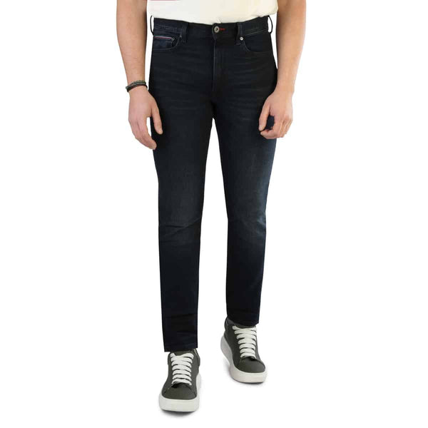 Jeans da Uomo Tommy Hilfiger Blu Scuro Slim Fit Aderenti