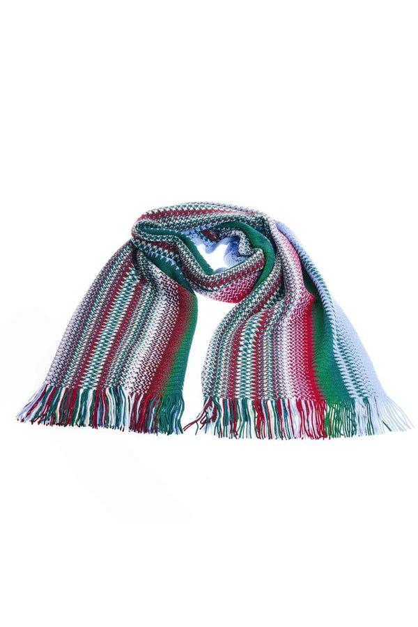 Sciarpa Unisex di Lana Missoni Multicolore con Frange - cm 180x45