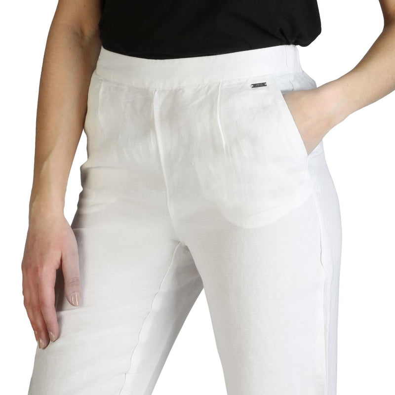 Pantaloni Estivi da Donna Bianchi Armani Exchange Comodi con elastico in vita