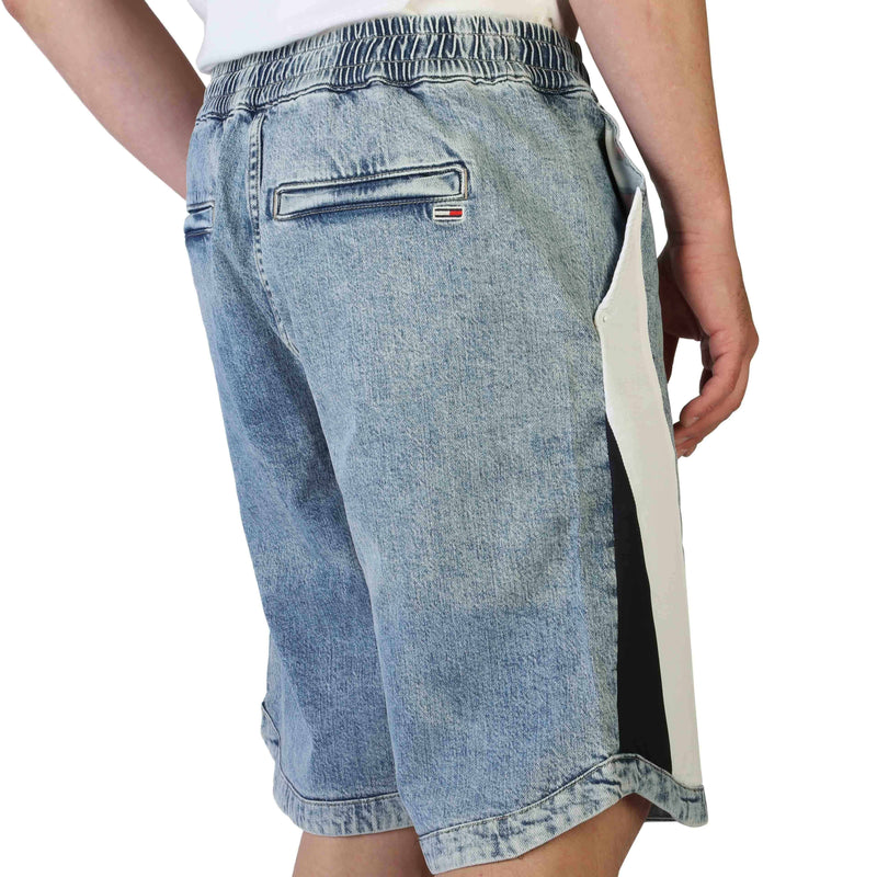 Pantaloncini Corti da Uomo Tommy Hilfiger Bermuda Jeans Elastico in Vita