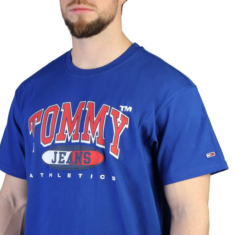 t-shirt sportiva blu da uomo Tommy Hilfiger 100 % in cotone