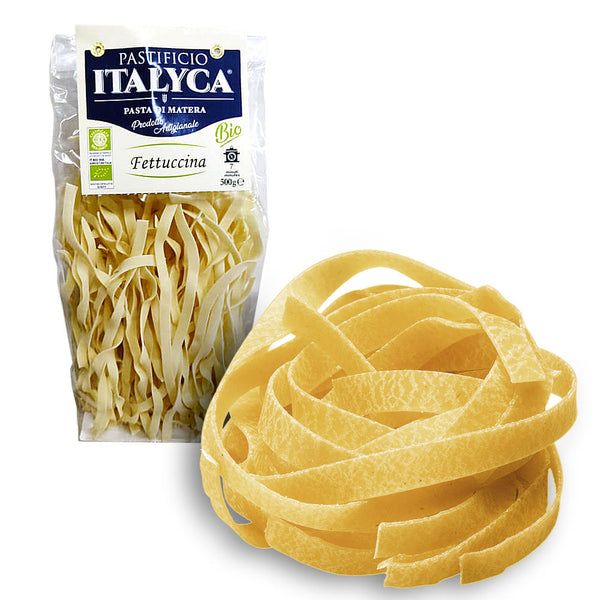 Fettuccine Bio pacco da 500 Grammi - Pasta di Matera Artigianale Certificata 100% Grano Italiano