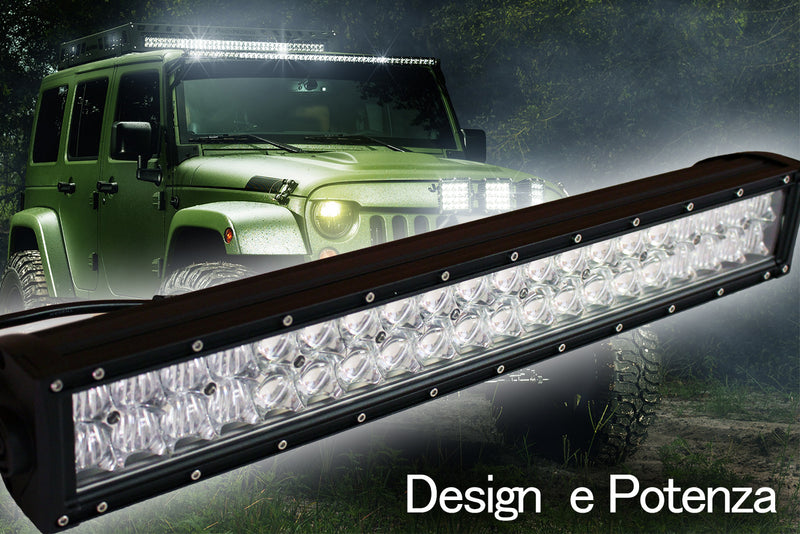 Barra Led 300W 1289mm 9V-60V Doppia Fila 100X3W Lente Combo IP67 Per Fuoristrada Jeep SUV Camper