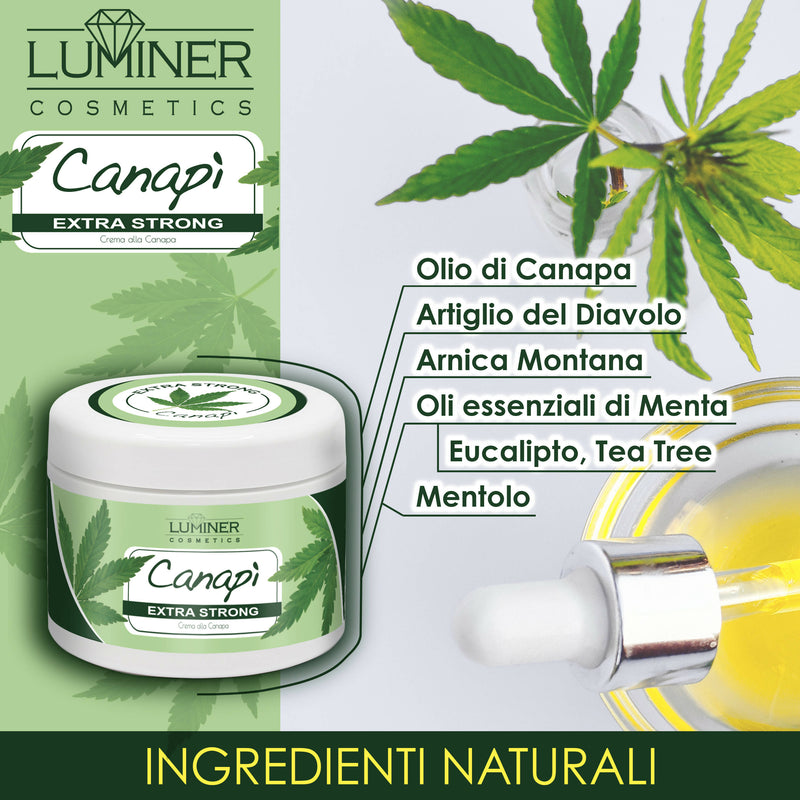 LUMINER Gel Canapì 500ml, Formula Naturale con Estratti di Olio di Canapì