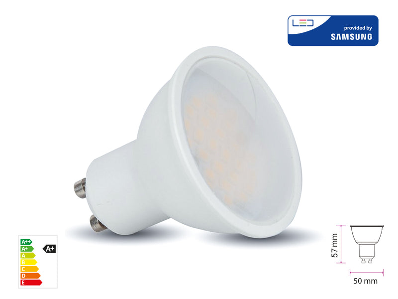 Lampada Led GU10 10W 1000LM 220V 110 Gradi Caldo 3000K Diffusore Opale Chip Smd Samsung Garanzia 5 Anni SKU-878