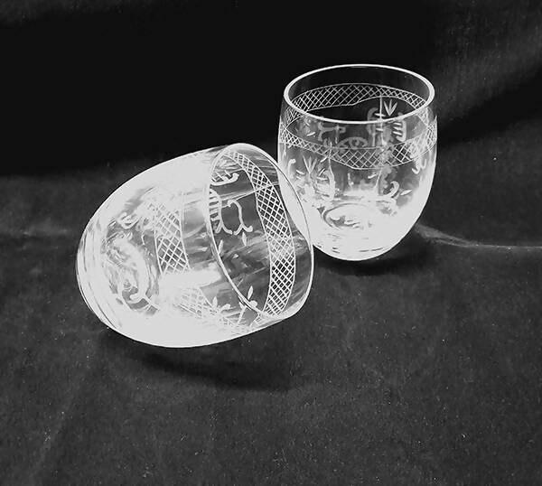 Set di 6 Bicchieri in Cristallo da Tavola Trasparente per Vino Birra e Acqua 8 x 10 cm