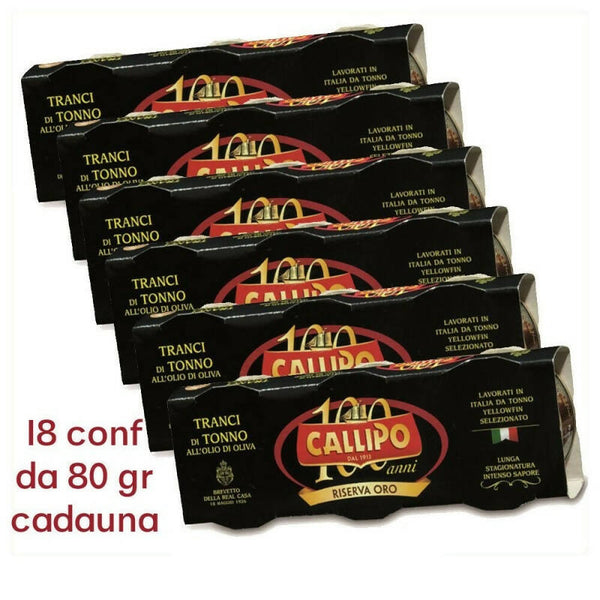RISERVA ORO Callipo - Tonno in tranci in olio di oliva 6 pack