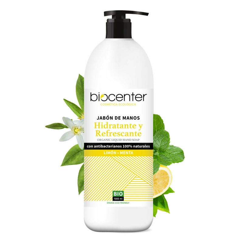 1000 ml Sapone Mani Liquido Idratante E Rinfrescante Vegano Linea Top BioCenter