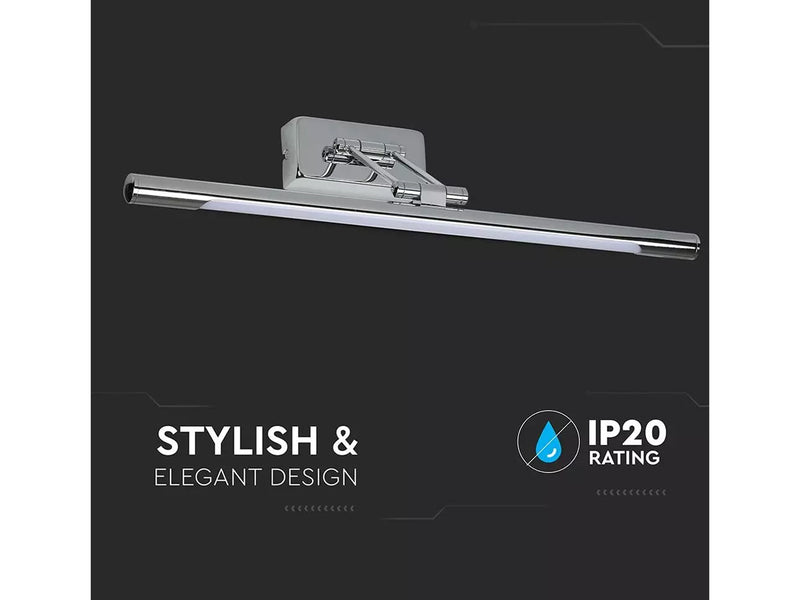Applique Lampada Led Da Parete Moderna 12W Lungehzza 640mm 3000K Con Braccio Per Specchio Bagno e Quadri SKU-3982