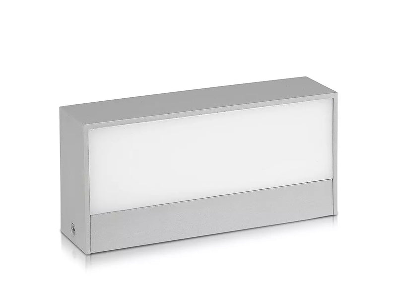 Applique Lampada Led Da Parete Rettangolare 9W 3000K Up-Down Doppio Fascio Luminoso Carcassa Grigia SKU-8239