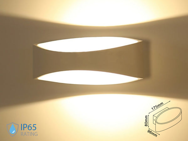 Applique Lampada LED da Muro Arrotondata 5W 4000K Carcassa Bianca IP20 Illuminazione Indiretta SKU-8232