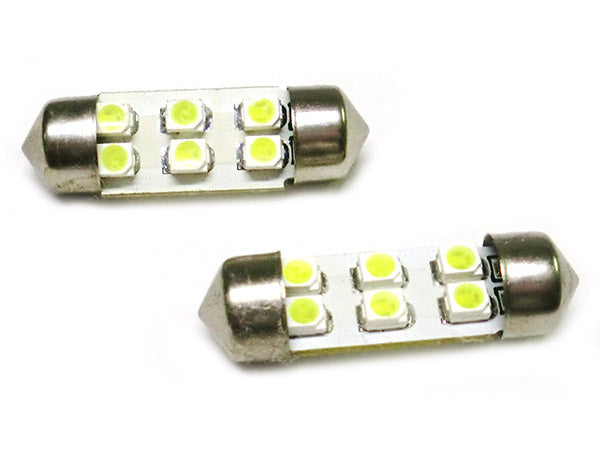 24V Lampada Led Siluro T11 C5W 31mm 6 Smd Bianco Ghiaccio Per Camion