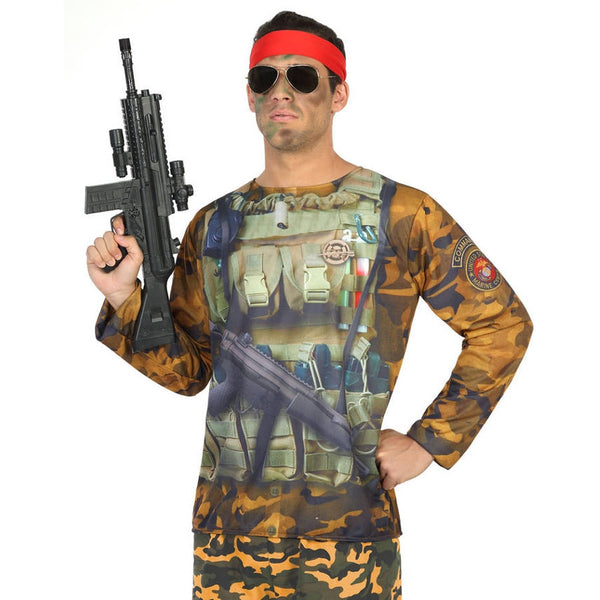Maglia per Costume di Carnevale Uomo da Soldato Militare - Taglia M-L
