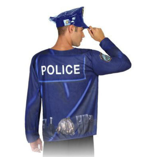 Maglia per Costume di Carnevale Uomo da Poliziotto - Taglia M-L