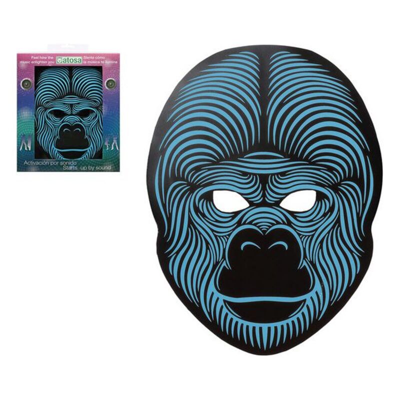 Maschera da Party con Luci Led che si attivano con il Suono - Gorilla