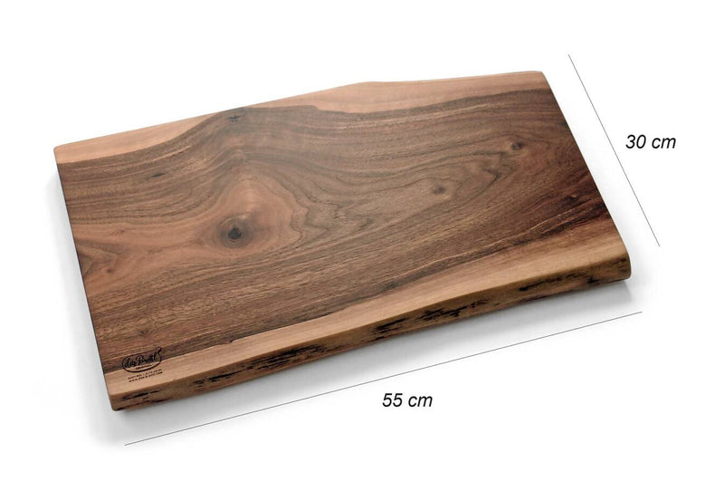 Mod. Tramin 55, tagliere in legno massello di noce, 55 x 30 x 2,5 cm.