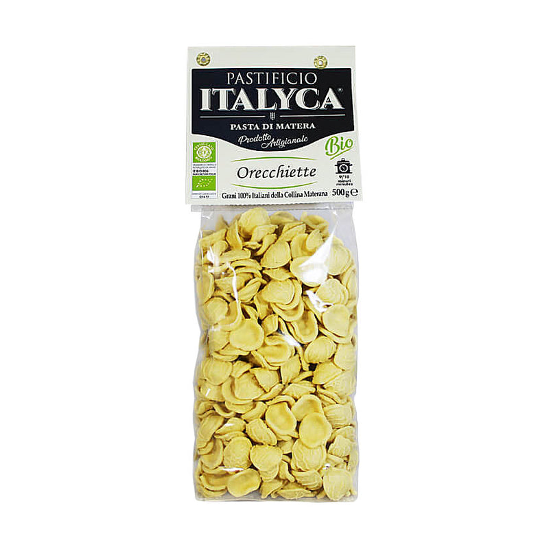Orecchiette di Matera - Pasta Artigianale Biologica Certificata a Lenta Essiccazione - 100% Italiana - 500 g