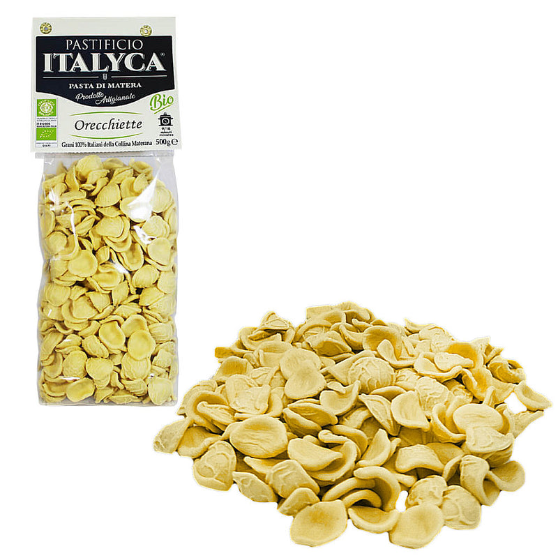 Orecchiette Italyca - 7,5 Kg - Confezione da 15 Pacchi da 500 g - Pasta Artigianale Biologica di Matera - 100% Italiana