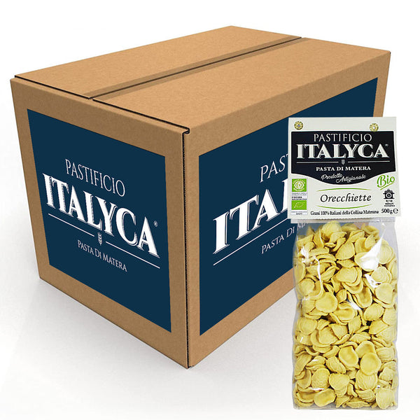 Orecchiette Italyca - 7,5 Kg - Confezione da 15 Pacchi da 500 g - Pasta Artigianale Biologica di Matera - 100% Italiana