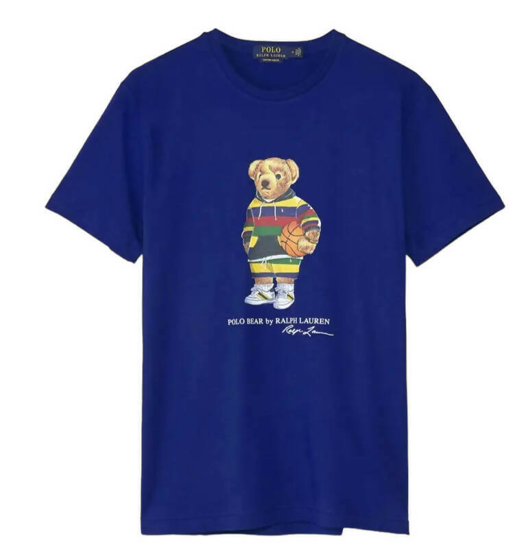 Polo Ralph Lauren T-shirt Uomo Basket Bear Maglia Girocollo Mezze Maniche Orso