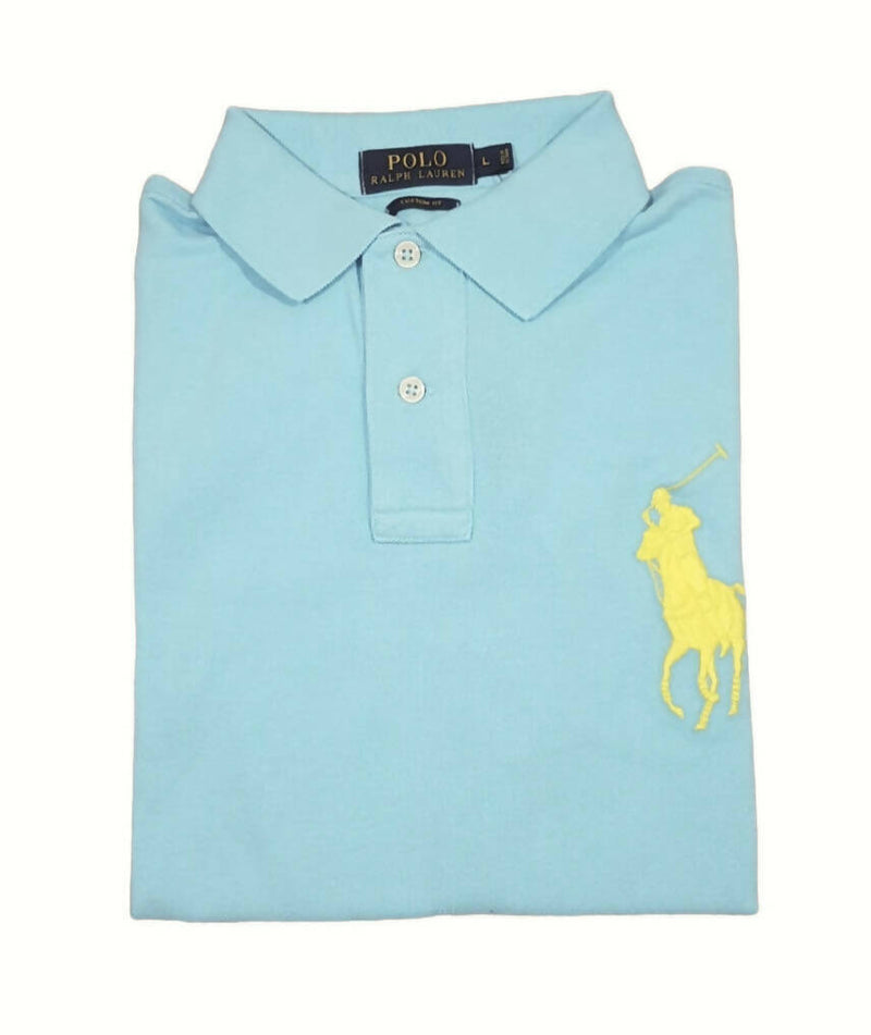 Polo Ralph Lauren Uomo 100% Cotone Pony Ricamato Slim Fit Maniche Corte Maxi Logo Big Pony