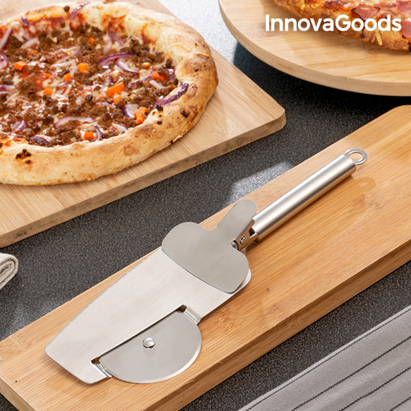 Rotella Tagliapizza 4 in 1 InnovaGoods - Utensile Multiuso per tagliare e servire la Pizza