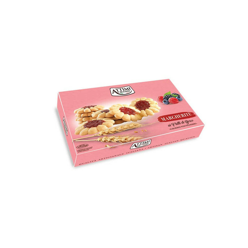 Biscotti dolci margherite con cuore di frutti di bosco gr 100