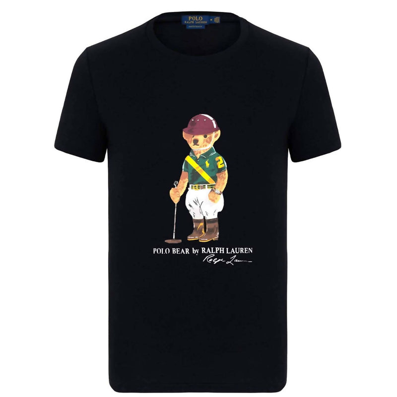 T-Shirt Uomo Ralph Lauren T-Shirt Bear Orsetto in Cotone Maglia Casual Maniche Corte Girocollo Slim Fit
