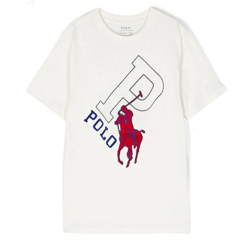 Polo Ralph Lauren Short Sleeves T-shirt Uomo Con Stampa Polo Maglietta Girocollo Maxi Logo Pony 100% Cotone