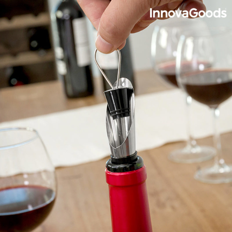 Set di Accessori Vino per Somelier in Confezione Regalo a forma di Bottiglia - InnovaGoods